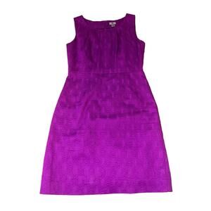 Womens Size 8 Midi Dress Purple Sleeveless Worthington Back Zip Attached Slip